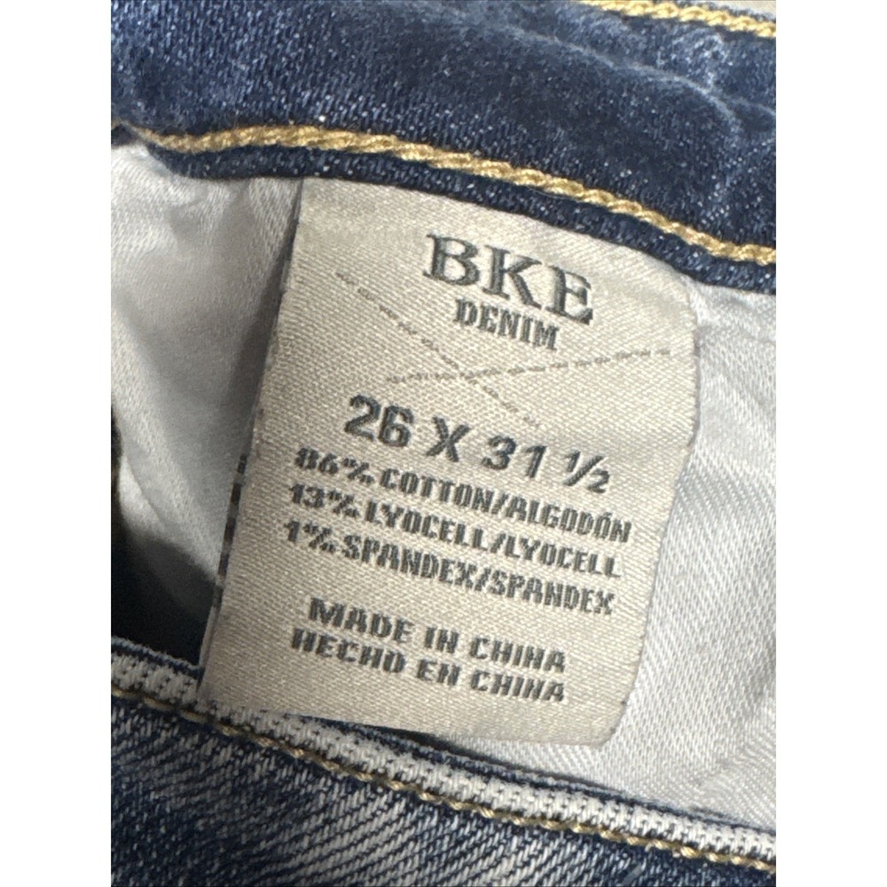 BKE Stella Bootcut Stretch Jeans 26x31 1/2 Low Rise Distressed Slim Fit - Picture 7 of 15
